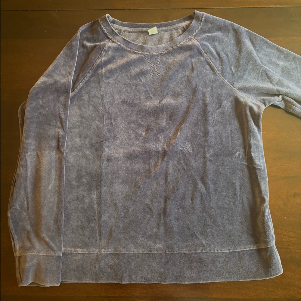 Velvet Blue Long Sleeve Sweatshirt